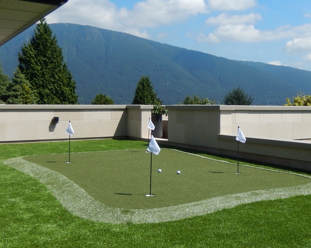 Personal putting green on the rooftop